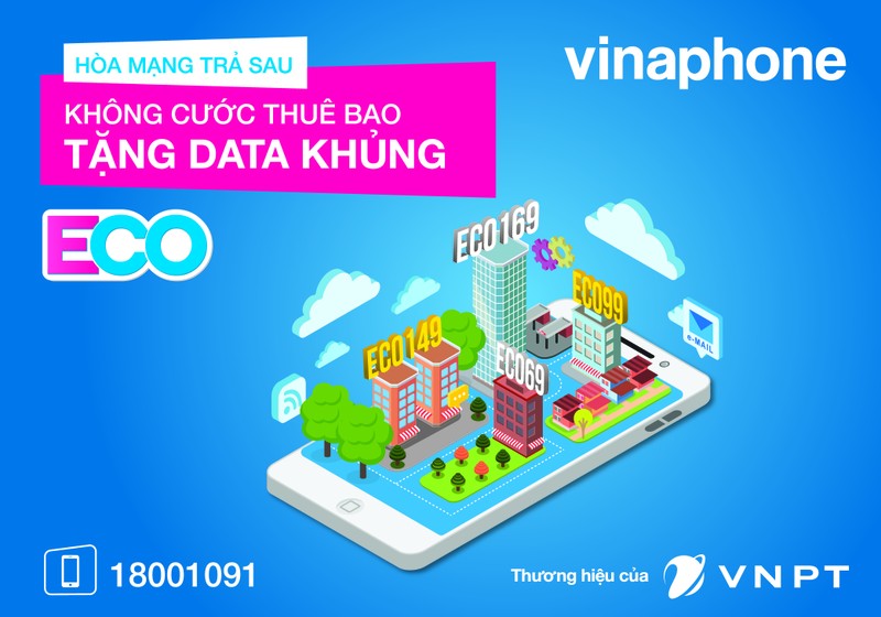 Mien cuoc thue bao thang cho VinaPhone tra sau